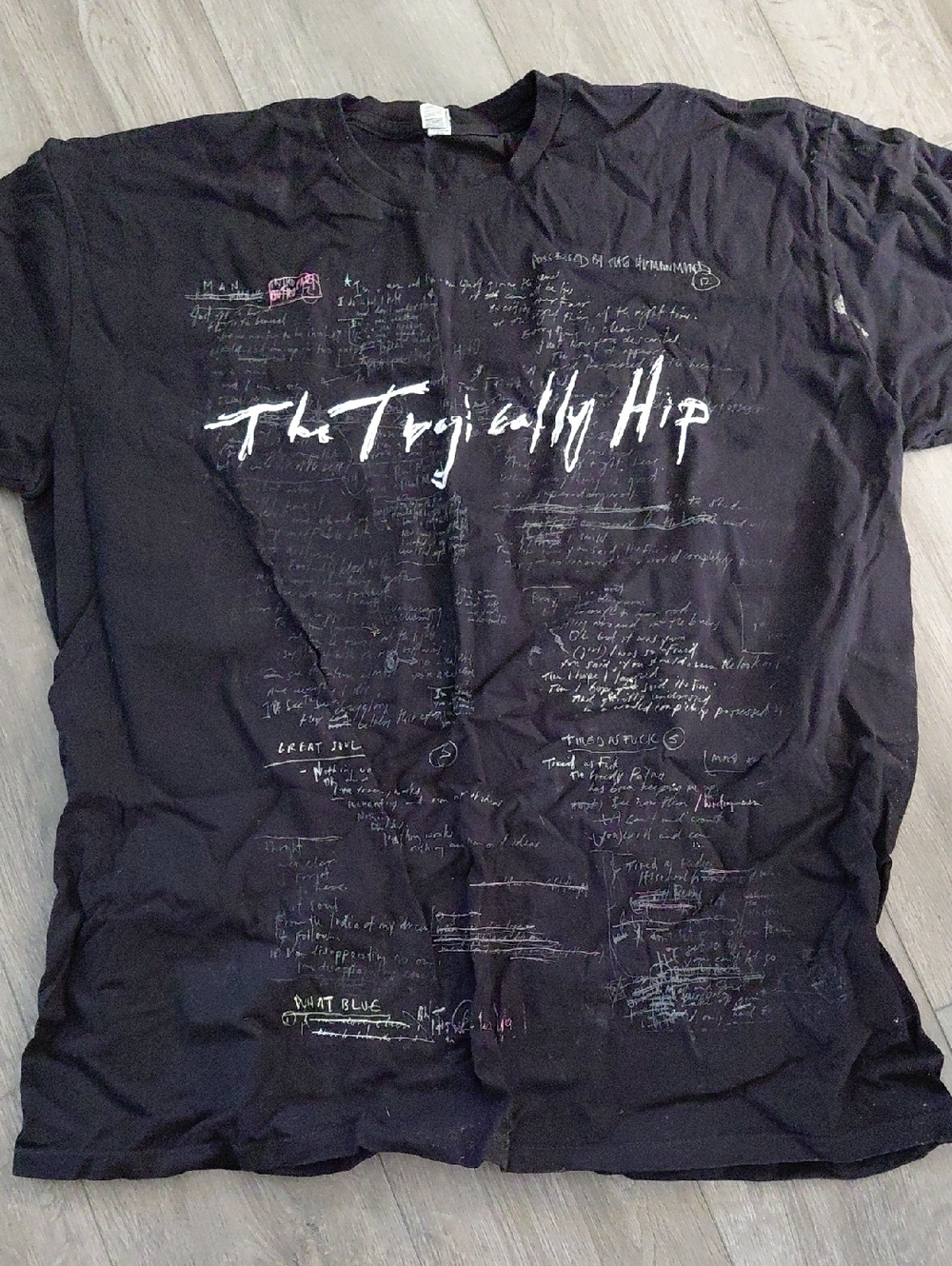 The Tragically Hip Black Graphic Band Tee